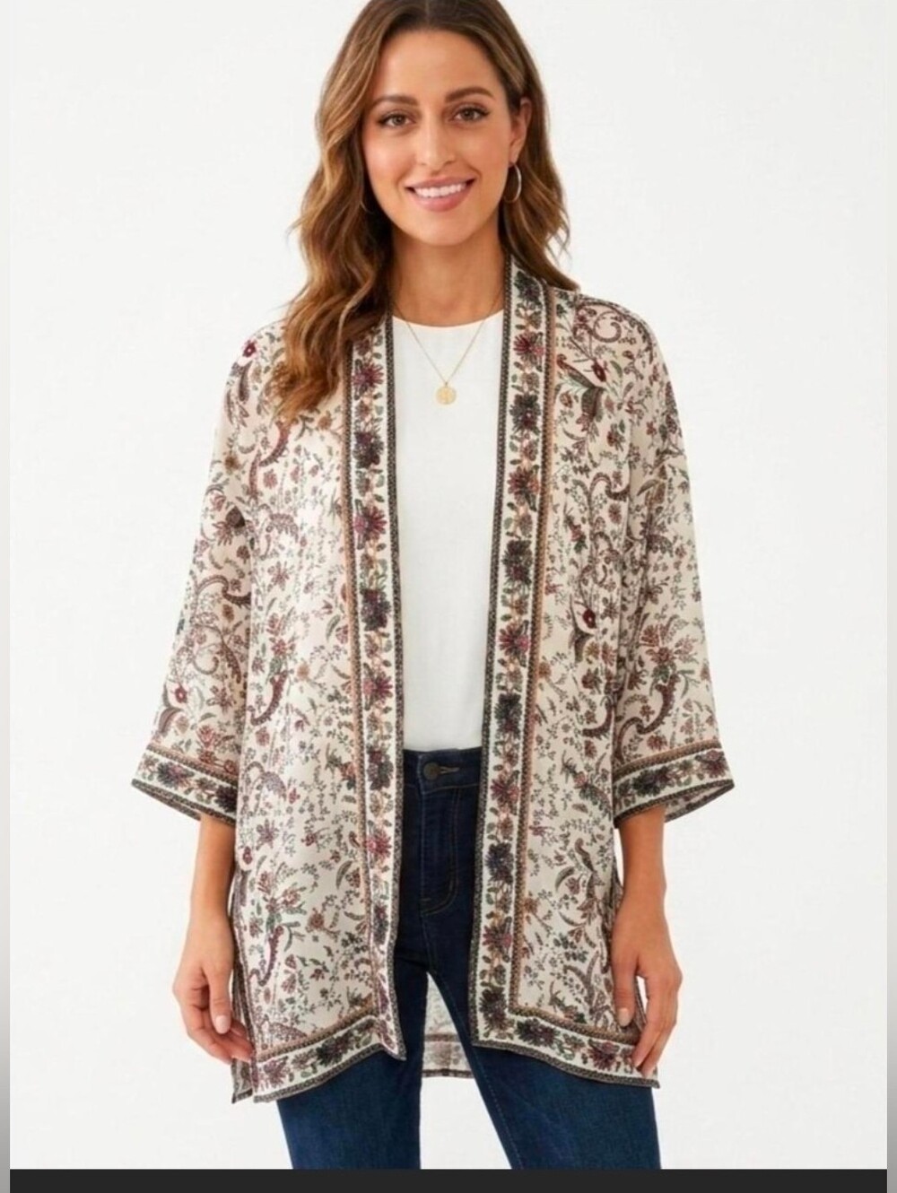 Max Studio floral Kimoni-Lg